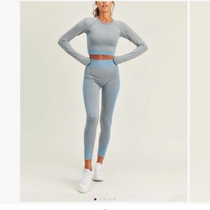 Turquoise Kimberly C workout outfit